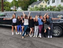 Girls trip in a stretch limo